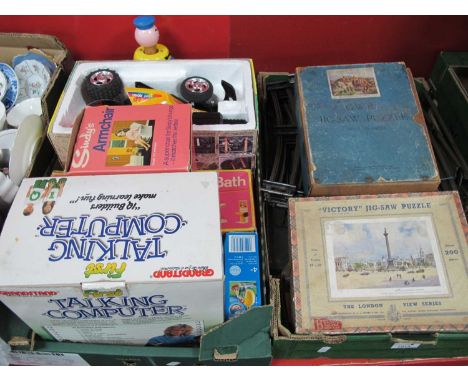 Vintage Toys - a boxed 1986 talking computer (original price ticket for £44.99), a boxed radio controlled 'Sneaker Car, boxed