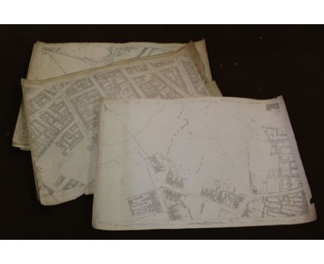 SEVEN VICTORIAN ORDNANCE SURVEY MAPS 1:500 SCALE  DATED 1888 - 89, to include Aston, Handsworth and All Saints, Birmingham, F