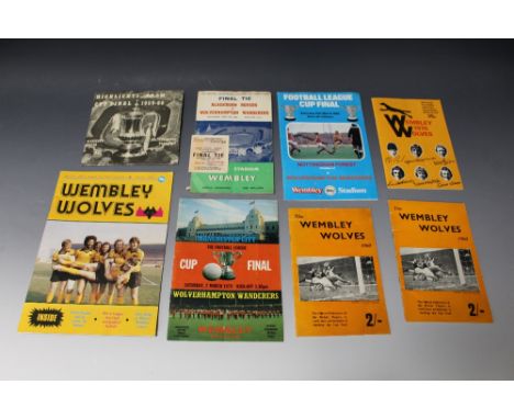 A COLLECTION OF WOLVERHAMPTON WANDERERS PROGRAMMES, to include 1945 Semi-Final Souvenir, 190 Final vs. Blackburn Rovers (with