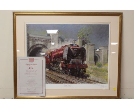  A FRAMED &amp; GLAZED LIMITED EDITION SIGNED TERENCE CUNEO PRINT ENTITLED 'CITY OF LONDON' with certificate of authenticity