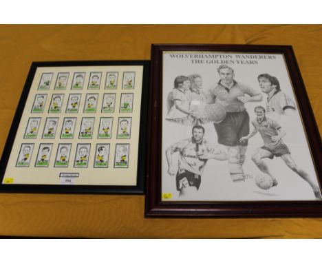 WOLVERHAMPTON WANDERERS - 'GOLDEN WOLVES', A SET OF TWENTY FOUR CARICATURE CARDS, depicting players from the 1950's, together