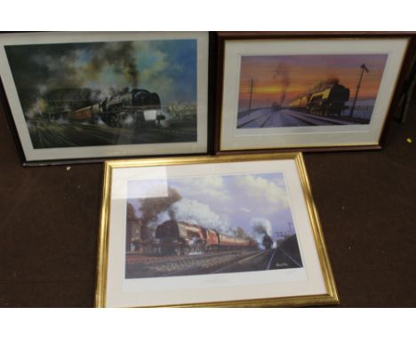 DUCHESS OF CAMDEN BANK' - A COLOURED SIGNED LIMITED EDITION RAILWAY PRINT BY BARRIE PRICE, number 74 of 850, 46 cm x 63 cm, t