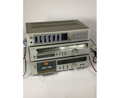 A Toshiba SB-M2 stereo amplifier, together with a Toshiba ST-T25L tuner, a Toshiba PC-X15 cassette deck and a pair of Toshiba
