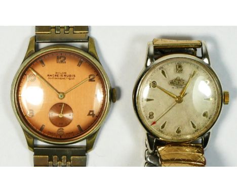 Bilor, a stainless steel manual wind gentleman's wristwatch, with bronze dial, 33mm and Avia, a stainless steel manual wind g