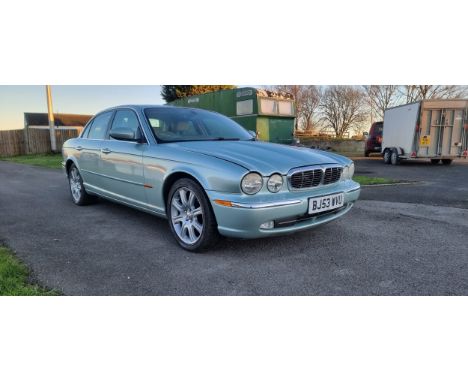 2003 Jaguar XJ6 V6 SE Automatic, 2967cc. Registration number BJ53 WVU. Chassis number SAJAC72M33VG02004. Engine number 317075