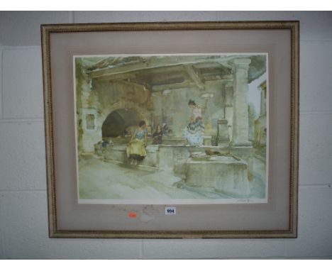 SIR WILLIAM RUSSELL FLINT, Provencial Caprice print with pencil signature to border, artists water mark, label verso, approxi