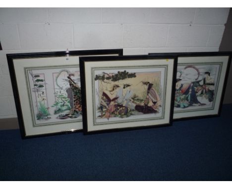 GRAHAM LUINGWORTH (b.1953-), three signed prints, 'Home Ground' 185/275, approximately 54cm x 72cm, 'The Long Promise Reached