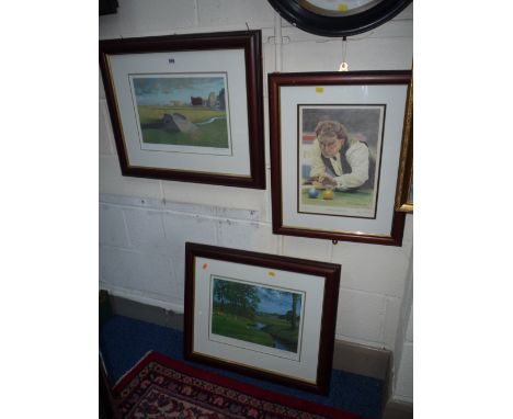 CRAIG CAMPBELL, signed Limited Edition prints, 'The Final Fairway' 41/500, 'The Testing 10th' 93/500, each approximately 27.5