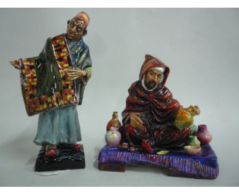 TWO ROYAL DOULTON FIGURES, 'The Carpet Seller' HN1464 and 'The Potter' HN1493 (both s.d.) (2) 
