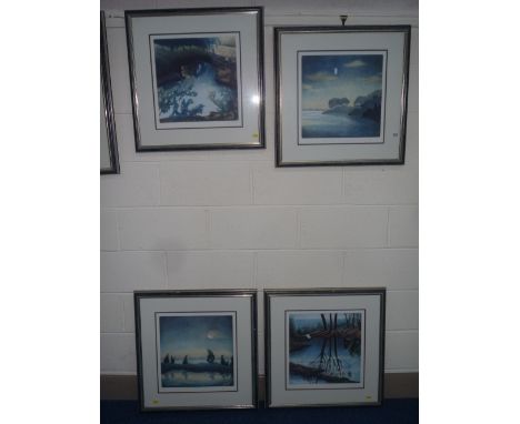 NICOLETTE JELEN (XX-XXI), four framed signed Limited Edition prints, Reflections, Reflections II, Evening Sky I and Evening S