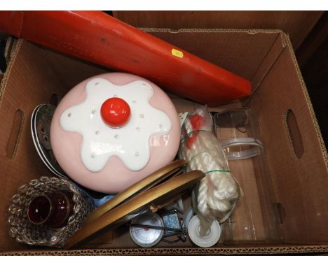 Box of Misc - Warning Triangle, Button Hook etc 