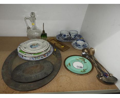 Collectable China, Door Furniture, Glass Decanter etc 