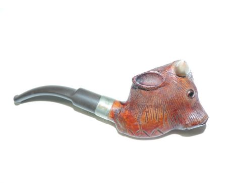 Pipe in the form of a Bulls Head 