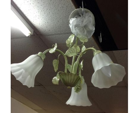 3 Branch Leaf Pattern Ceiling Light 