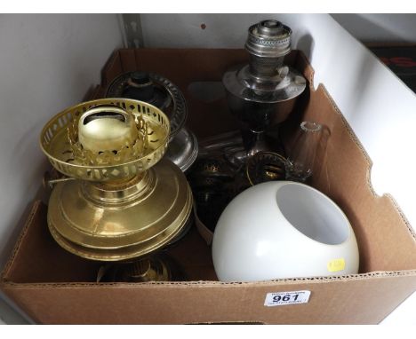 Oil Lamp Bases and Chimneys 