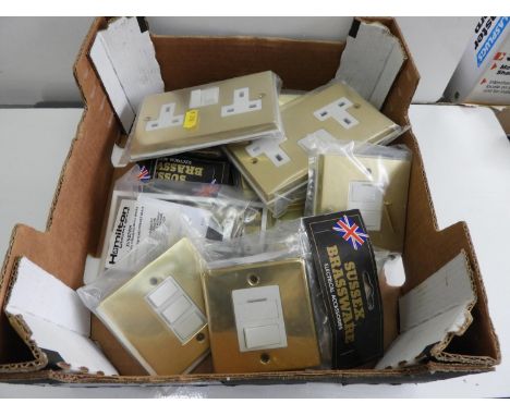Brass Effect Light Switches and Electrical Sockets 