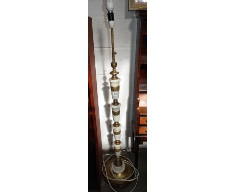 Marble and Brass Standard Lamp Base 