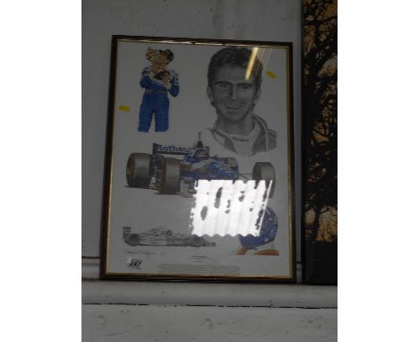 Signed Framed Racing Print 
