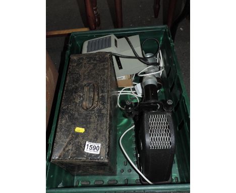 Plastic Crate and Contents - Projector 