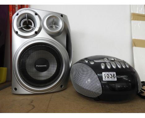 CD Player and Panasonic Speaker 
