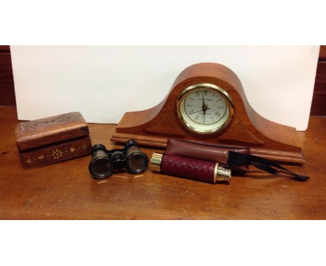 Mantel Clock Telescope Decorative Box etc 