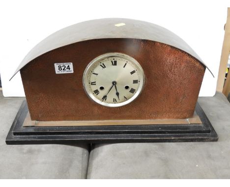 Beaten Copper Mantel Clock 