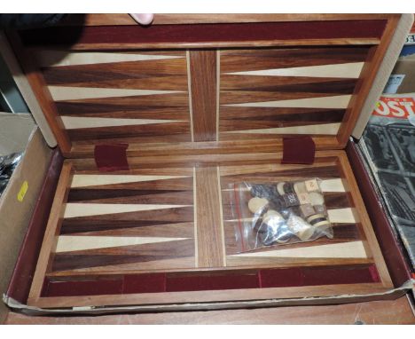 Wood Cased Backgammon 