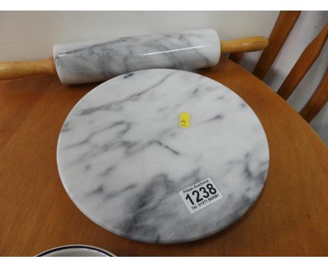 Marble Lazy Susan and Rolling Pin 