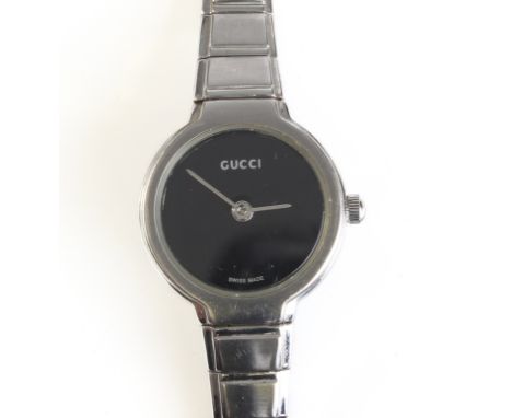 GUCCI 2000s women’s Watch. Dark brushed metallic look, face is a dark grey. Gucci G-Chrono PVD Stainless Steel Black Dial Mens Quartz  main image 3