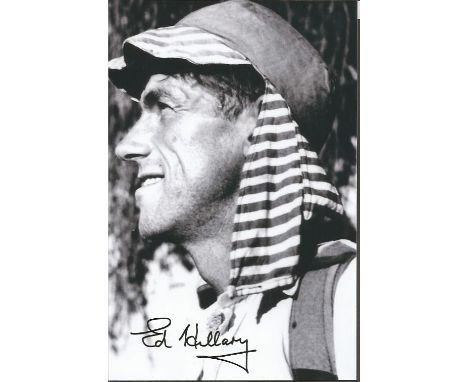Ed Hillary signed 8x5 b/w photo. 20 July 1919 11 January 2008 was a New Zealand mountaineer, explorer, and philanthropist. On