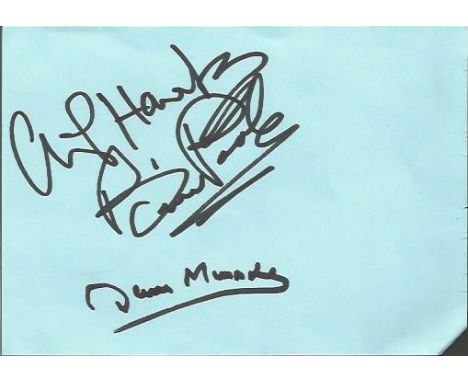 Brian Poole, Chip Hawkes and Dave Munday of The Tremeloes signed album page. Good Condition. All signed items come with our c