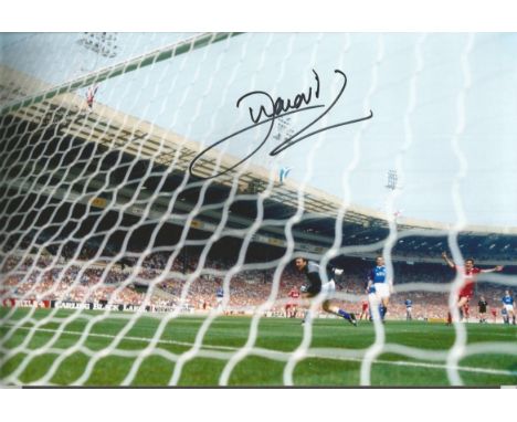 John Aldridge signed 12x8 colour photo. First ever Merseyside cup final Liverpool v Everton. Good Condition. All signed items