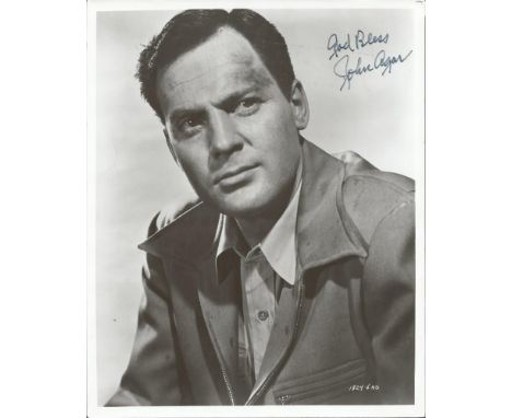 John Agar signed 10x8 b/w photo. January 31, 1921, April 7, 2002 was an American actor. He is best known for starring alongsi