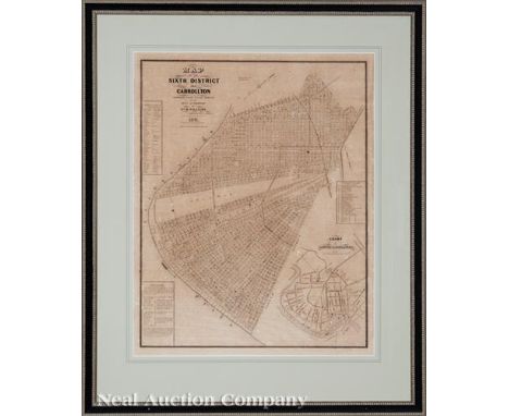  [New Orleans Map of Sixth District] , William H. Williams (American, 1817-1886), "Map of the Sixth District and Carrollton C