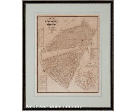  [New Orleans Map of Sixth District] , William H. Williams (American, 1817-1886), "Map of the Sixth District and Carrollton C