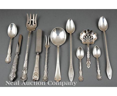 Miscellaneous Group of American Sterling Silver Flatware , various makers and patterns, incl. Gorham "Strasbourg" 7 demitasse