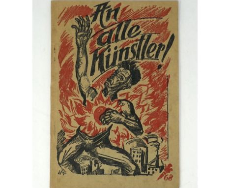 An alle Künstler! 47 S. Mit 5 ganzseitigen Illustrationen. 20 x 14 cm. Farbig illustr. Illustr. OBroschur (etwas gebräunt und