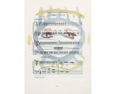 Jadot, Alain. La Serenissima. Un minuto di silenzio italiano. 15 S. Mit 10 ganzseitigen Abbildungen (Noten). 21 x 15,5 cm. OB