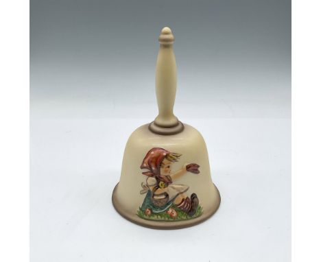 Hand crafted second edition porcelain bell in bas-relief. Goebel and Hummel backstamps. This item has its original box: 5"L x