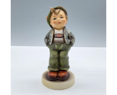 Features an adorable boy smiling with his hands on his pockets. Exclusive edition for the M.I Hummel Club 1989-1990. Includes