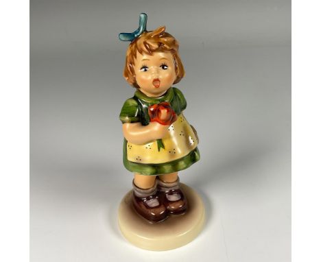 Hand decorated exclusive special edition no.12 figure of a standing young girl carrying a bouquet of flowers. Artist impresse