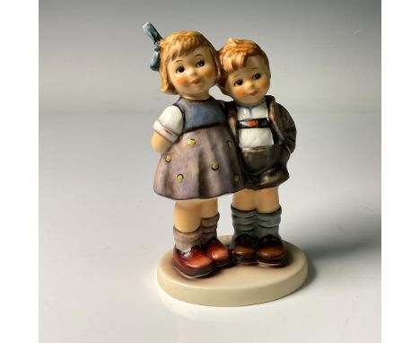 Hand decorated exclusive special edition figure featuring an adorable boy and a girl, both gazing in the same direction. Arti