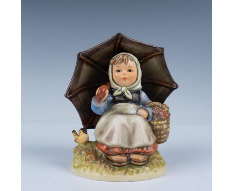 Hand decorated exclusive special edition no.9 figure of a young child holding an umbrella with a bird. Artist impressed signa