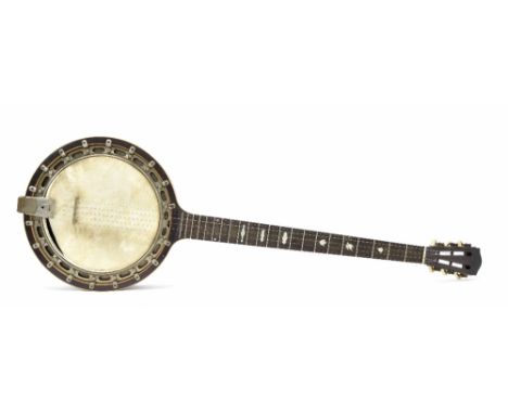 Barnes & Mullins five string zither banjo, with 8.5" diameter skin and 27.5" scale