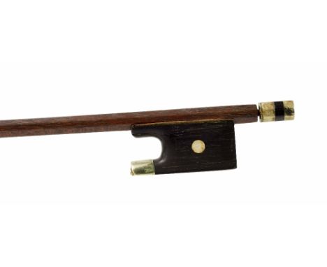 Nickel mounted violin bow, unstamped, 50gm (without hair and lapping)