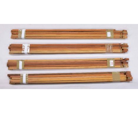 Forty rough sawn or otherwise unworked pernambuco violin bow sticks of various grades (40)