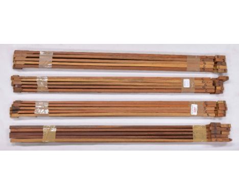Forty part machined pernambuco bow sticks of various grades (40)