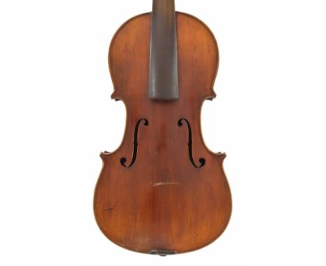 Early 20th century violin, 14", 35.60cm, bow