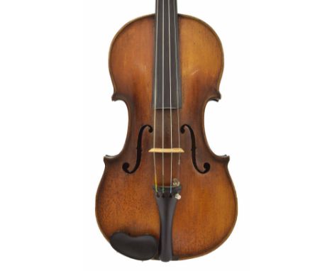 Violin labelled Gand & Bernardel...Paris 1871, the two piece back of faint medium curl with similar wood to the head, the sid