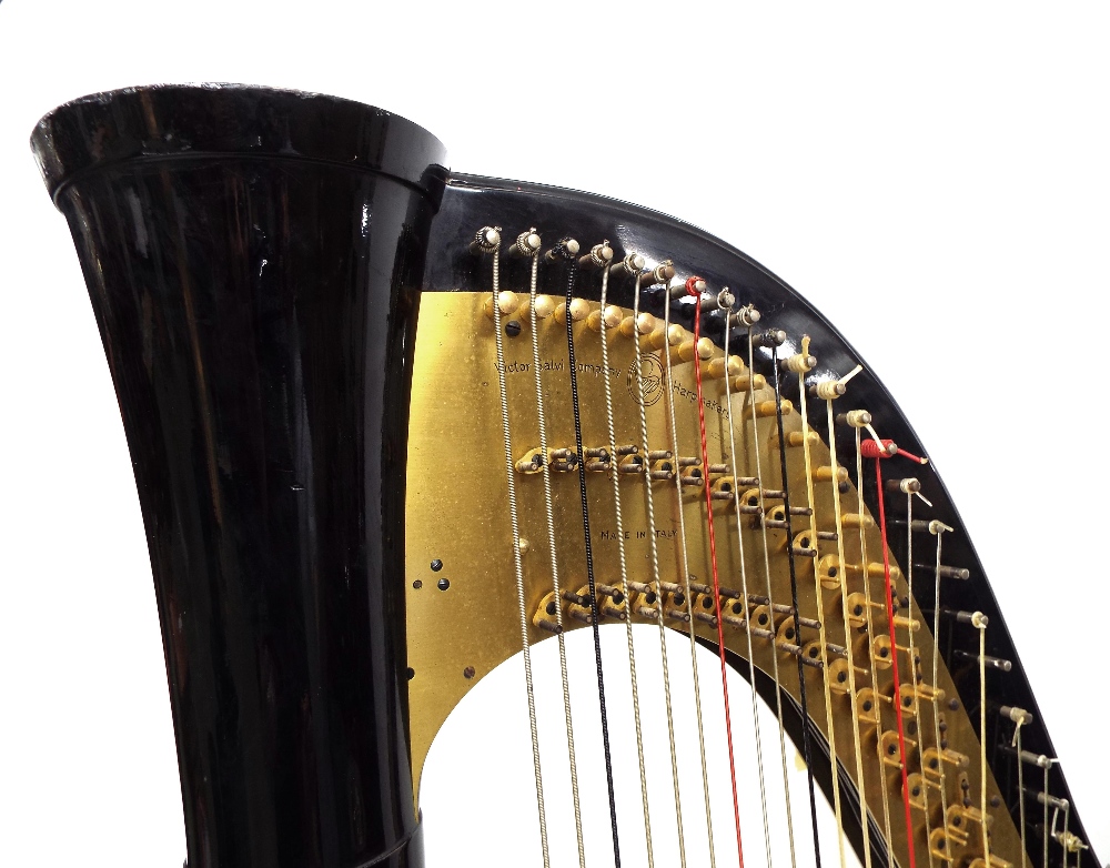 *Contemporary Italian concert harp inscribed Victor Salvi Company, Harp